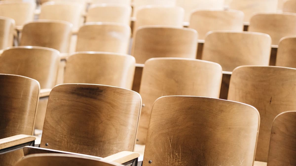 wooden auditorium seats